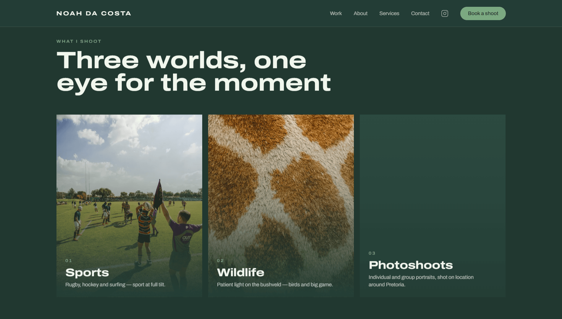 Noah da Costa Photography — screenshot 2